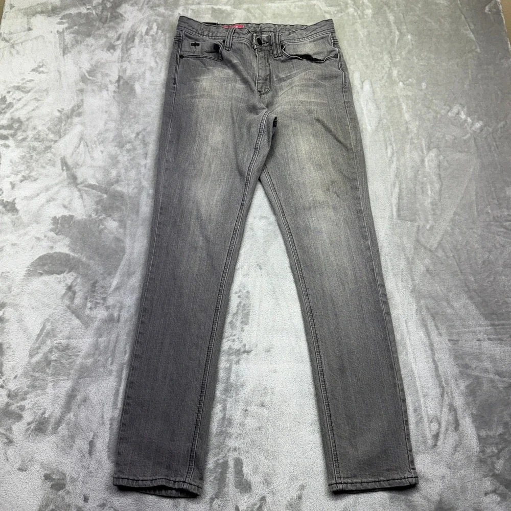 Empyre‎ Revolver Mens Gray Wash Slim Fit Jeans Sz 30 Fits 29